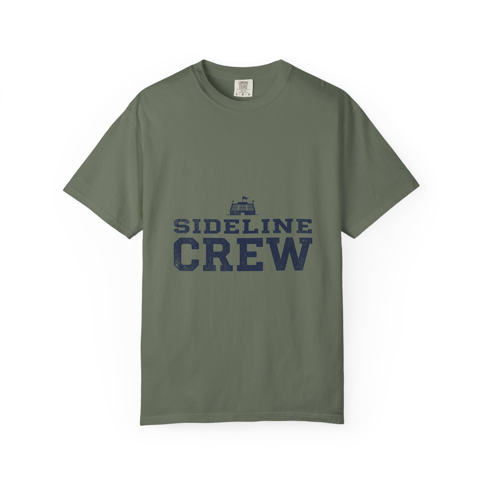 Sideline Crew Baseball Mom Shirt — Comfort Colors Moss Vintage Tee