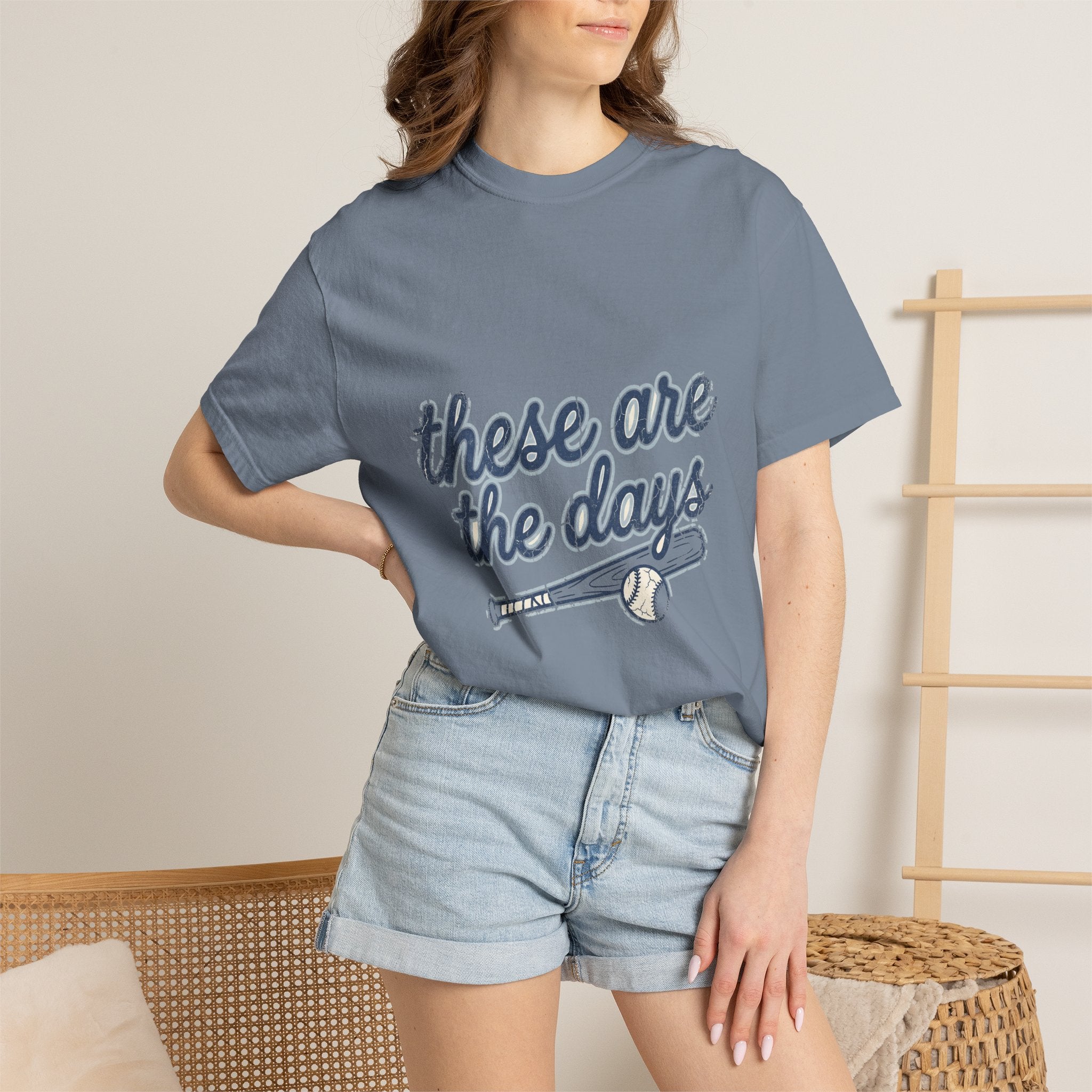 These Are The Days Baseball Shirt - Vintage Baseball Mom Comfort Colors Tee