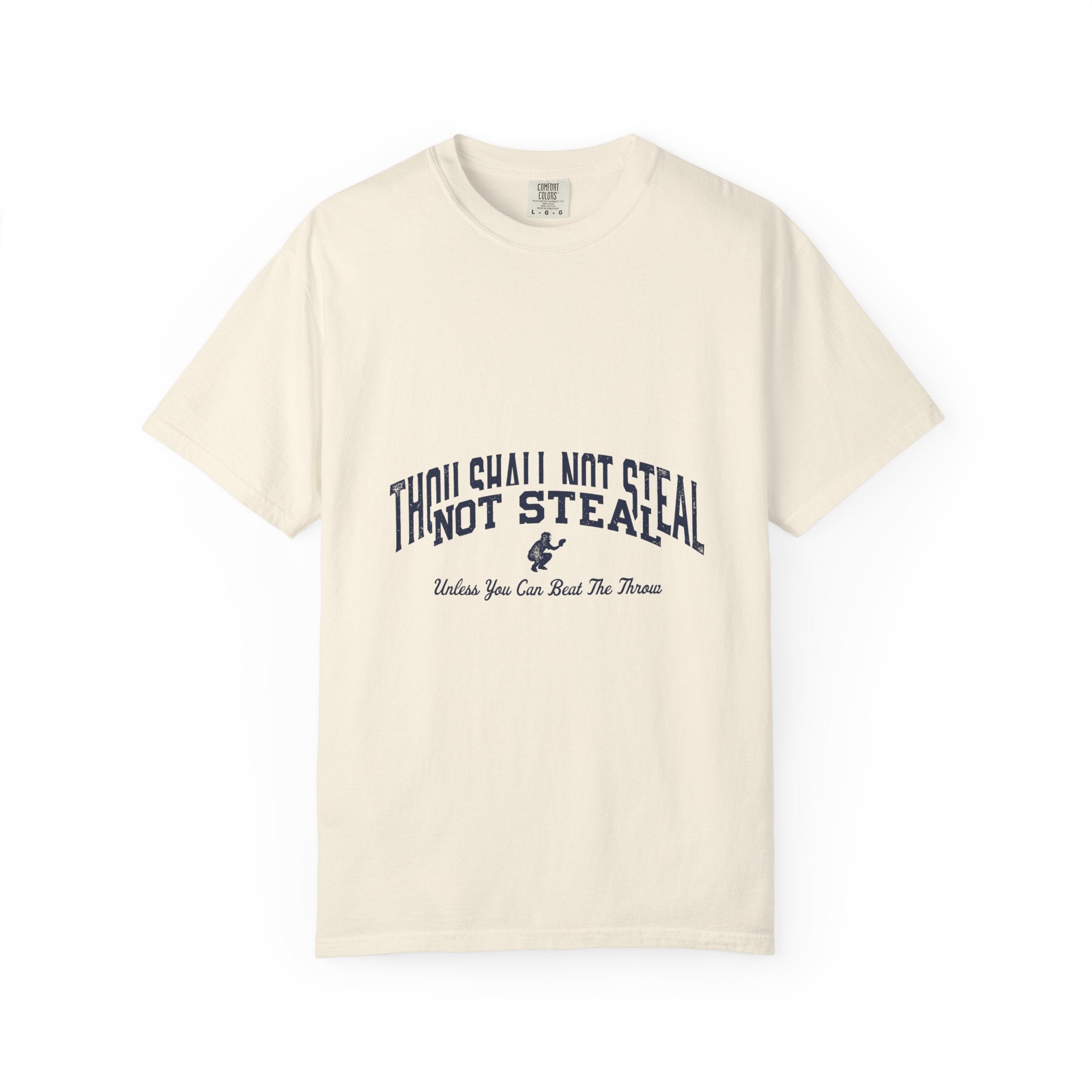 Thou Shall Not Steal Baseball Mom Shirt — Comfort Colors Ivory Vintage Tee