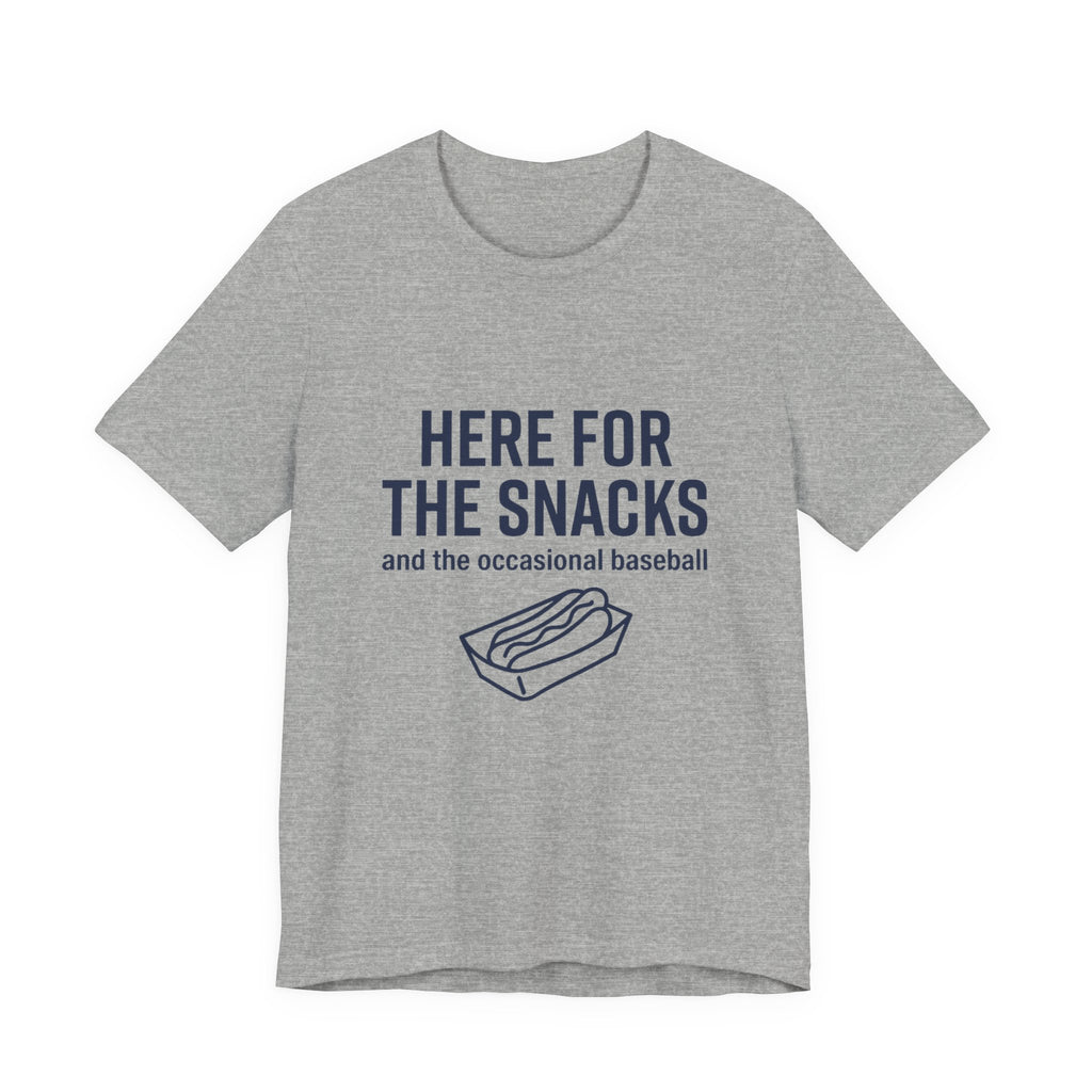 Here For The Snacks Travel Ball Shirt - Funny Baseball Mom & Dad Tee