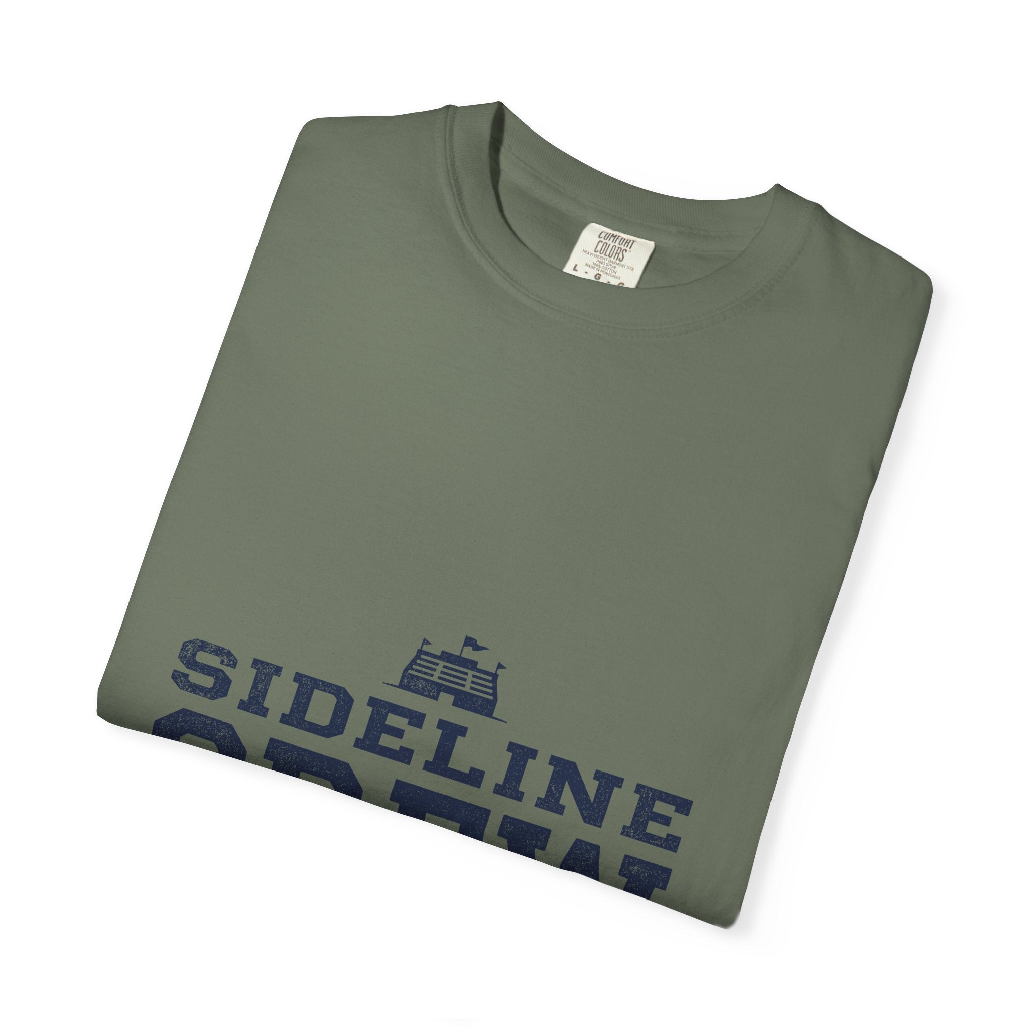 Sideline Crew Baseball Mom Shirt — Comfort Colors Moss Vintage Tee