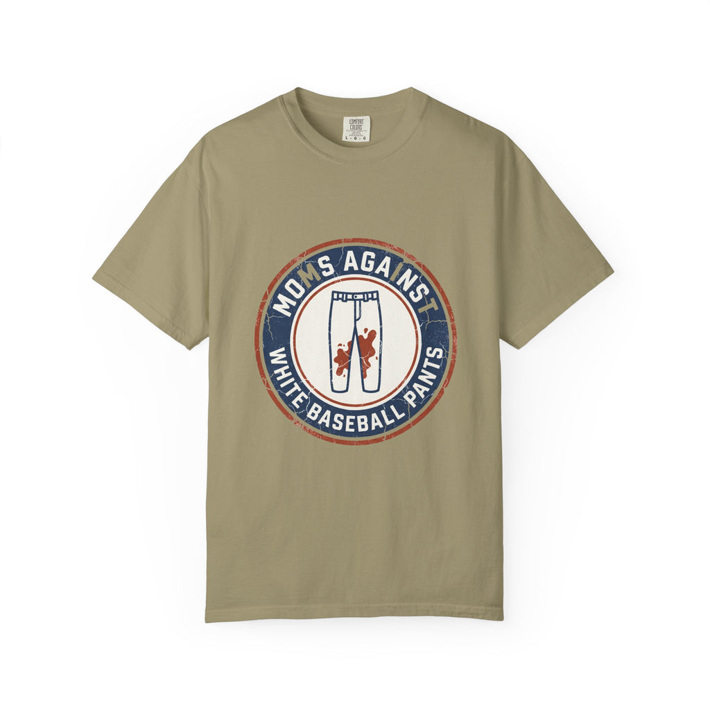 Moms Against White Baseball Pants Shirt - Funny Baseball Mom Comfort Colors Tee